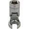 Dynamic Tools 3/8" Dr SAE 7/16" Flex Head, Crow Foot Flare Nut Socket, Chrome D008644 - alternate 1